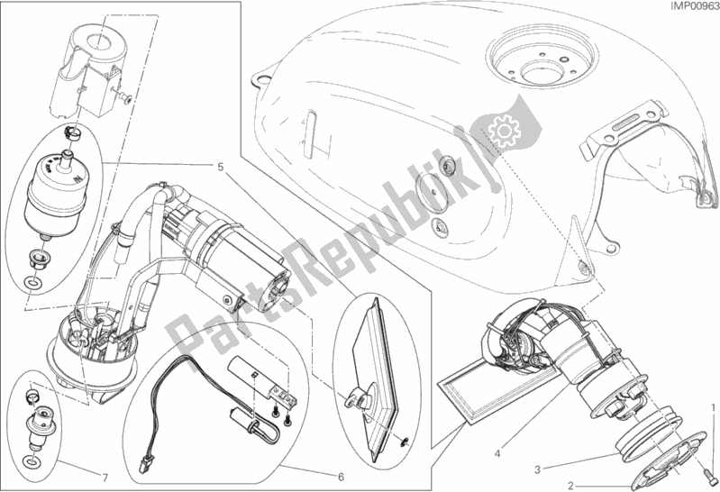 Toutes les pièces pour le Pompe à Essence du Ducati Scrambler Urban Enduro Brasil 803 2017